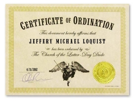 Ordained as a Dudeist Priest April 11, 2012